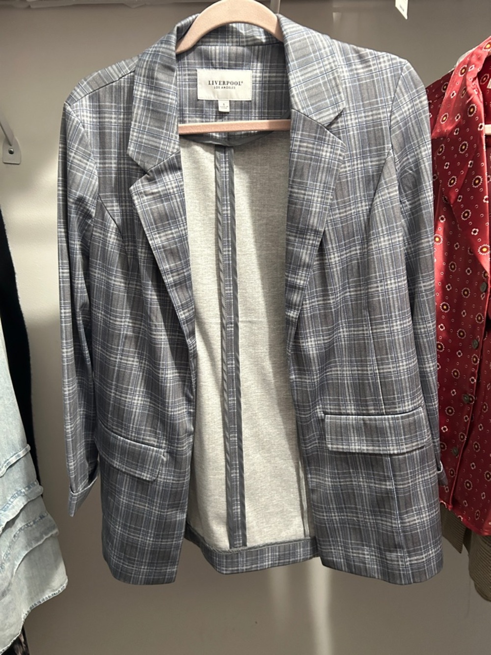 Liverpool Gray Plaid Blazer